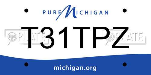 T31TPZ Michigan License Plate