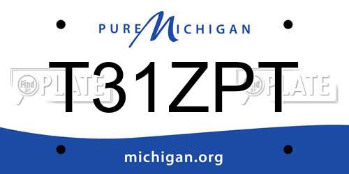 T31ZPT Michigan License Plate