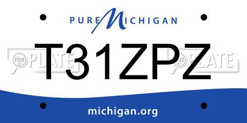 T31ZPZ Michigan License Plate