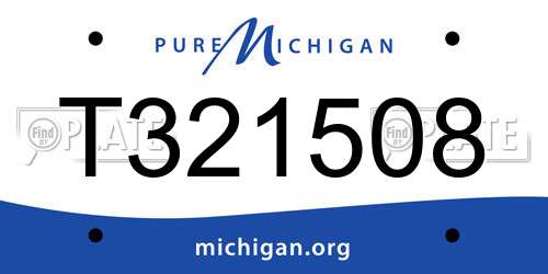 T321508 Michigan License Plate
