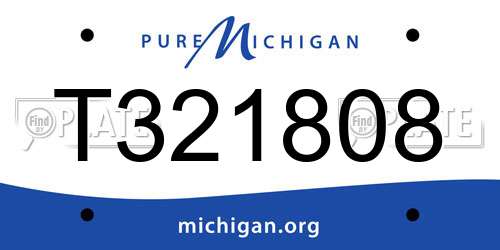 T321808 Michigan License Plate