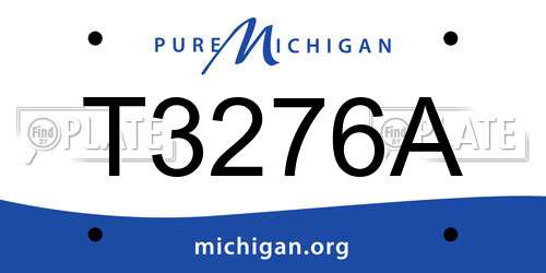 T3276A Michigan License Plate