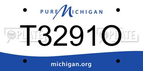 T3291O Michigan License Plate