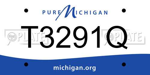 T3291Q Michigan License Plate