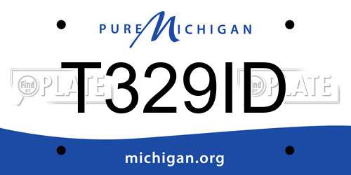 T329ID Michigan License Plate