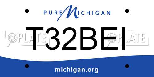T32BEI Michigan License Plate
