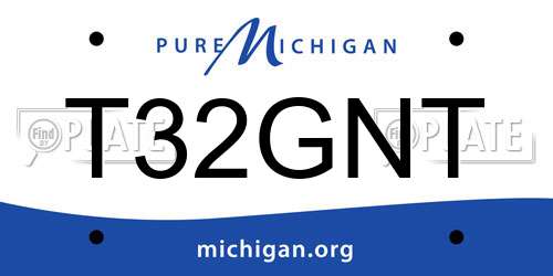 T32GNT Michigan License Plate