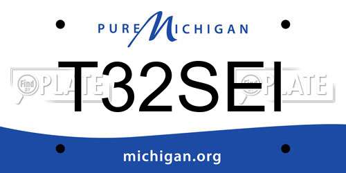 T32SEI Michigan License Plate