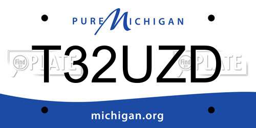 T32UZD Michigan License Plate