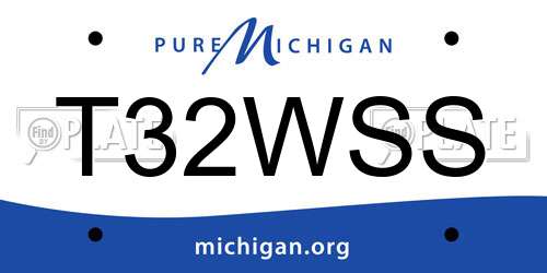 T32WSS Michigan License Plate
