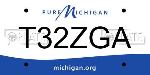 T32ZGA Michigan License Plate