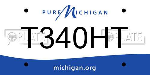 T340HT Michigan License Plate