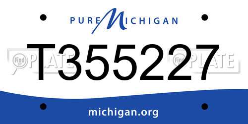 T355227 Michigan License Plate