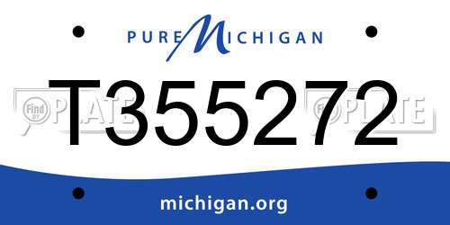 T355272 Michigan License Plate