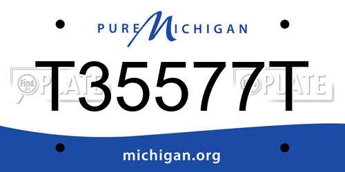 T35577T Michigan License Plate