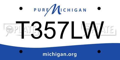 T357LW Michigan License Plate