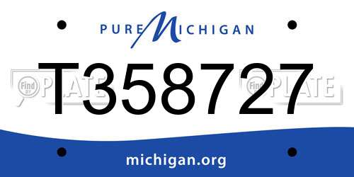 T358727 Michigan License Plate