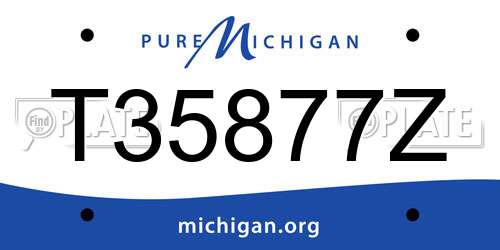 T35877Z Michigan License Plate