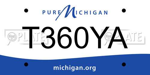T360YA Michigan License Plate
