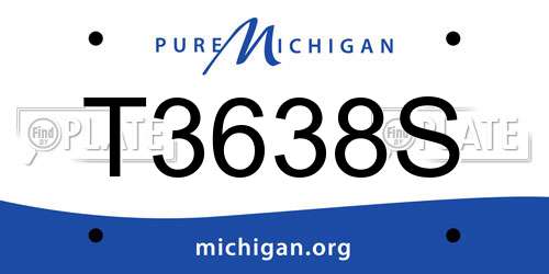 T3638S Michigan License Plate