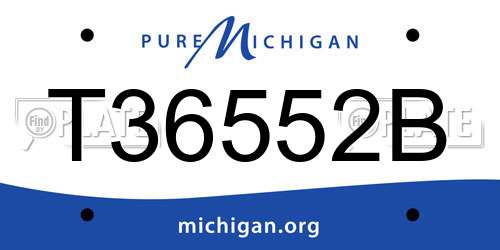 T36552B Michigan License Plate