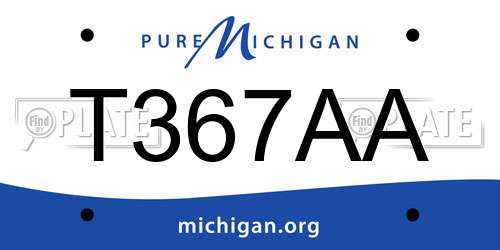 T367AA Michigan License Plate