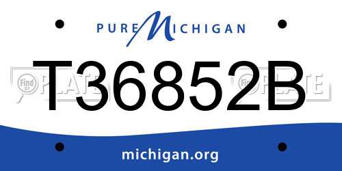 T36852B Michigan License Plate