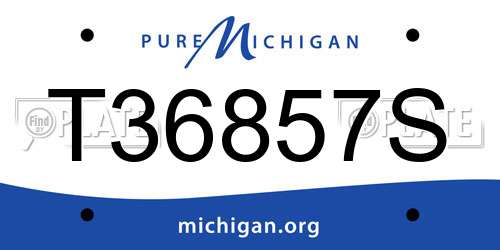 T36857S Michigan License Plate