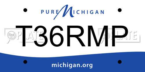 T36RMP Michigan License Plate