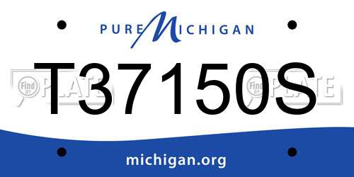 T37150S Michigan License Plate