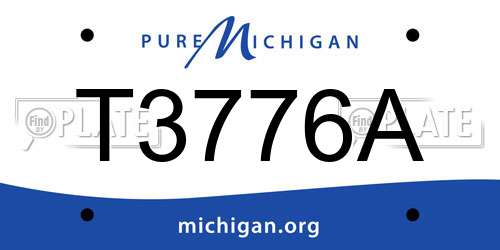 T3776A Michigan License Plate