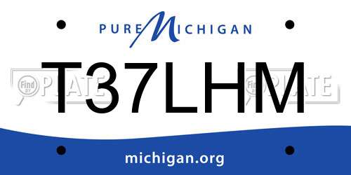 T37LHM Michigan License Plate