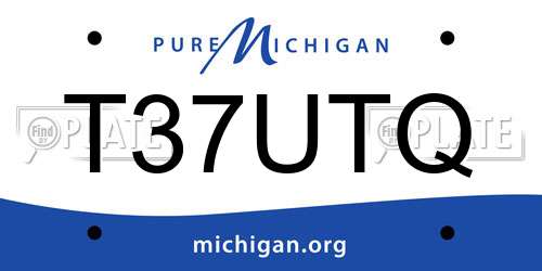 T37UTQ Michigan License Plate