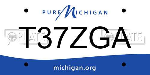 T37ZGA Michigan License Plate