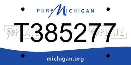 T385277 Michigan License Plate