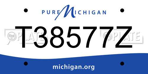 T38577Z Michigan License Plate