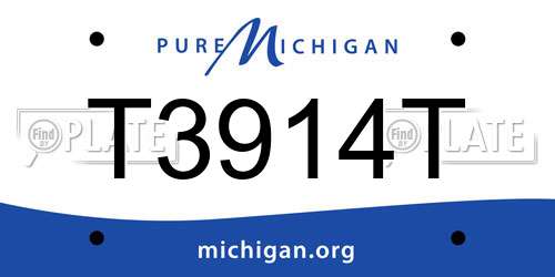 T3914T Michigan License Plate