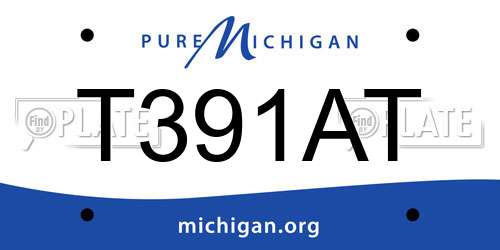 T391AT Michigan License Plate