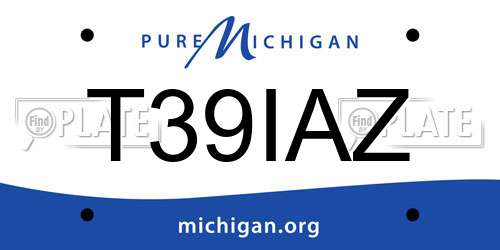T39IAZ Michigan License Plate