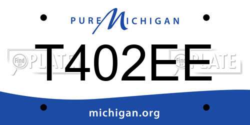 T402EE Michigan License Plate