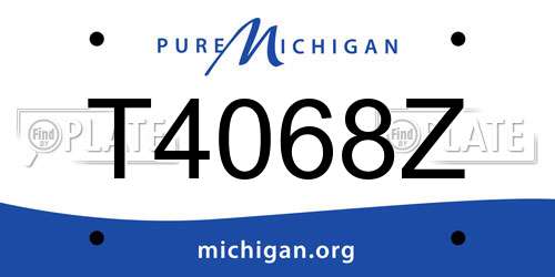 T4068Z Michigan License Plate