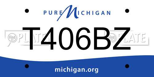 T406BZ Michigan License Plate