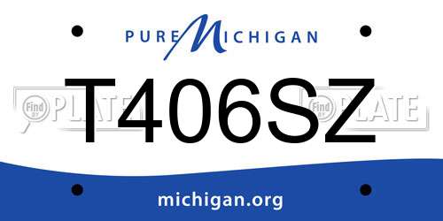 T406SZ Michigan License Plate