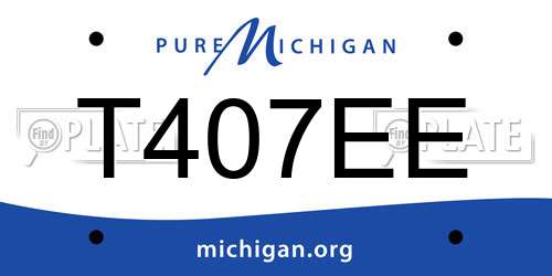 T407EE Michigan License Plate