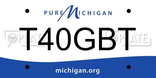 T40GBT Michigan License Plate