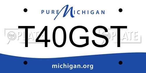 T40GST Michigan License Plate