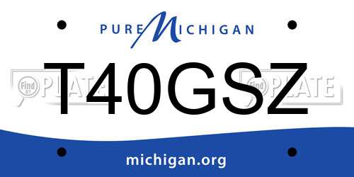 T40GSZ Michigan License Plate