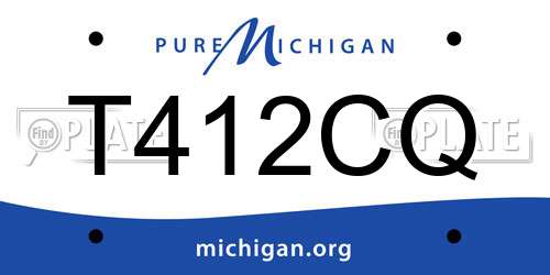 T412CQ Michigan License Plate