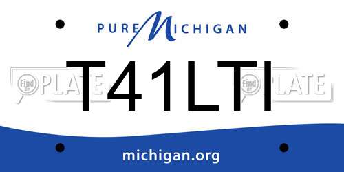 T41LTI Michigan License Plate