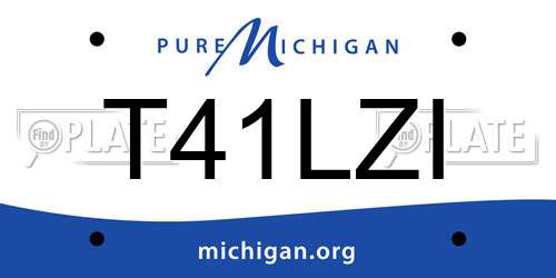 T41LZI Michigan License Plate